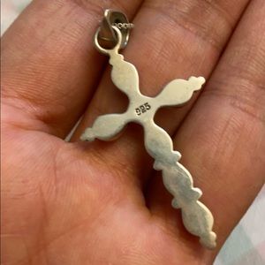 Jewelry - Sterling Silver Turquoise Cross Necklace